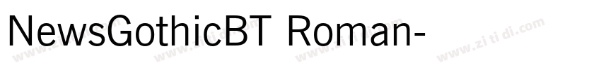 NewsGothicBT Roman字体转换